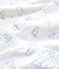 Babies' Marmot Patterned Organic Cotton Clothing - 2-Pack MARSHMALLOW white/GRIS grey