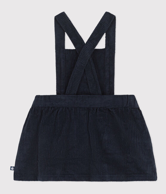 Babies' Sleeveless Wide Ribbed Corduroy Dress SMOKING blue