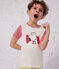 Children's Unisex Petit Bateau X Snoopy Cotton Playsuit MARSHMALLOW white/MULTICO white