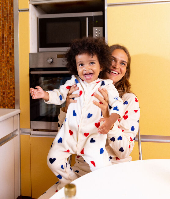 Babies' fleece onesie AVALANCHE white/MULTICO