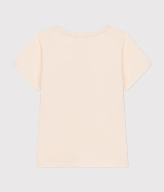 Little girls' short-sleeved jersey T-shirt AVALANCHE Ecru