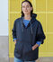 Women's hooded raincoat SMOKING blue