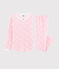 Girls' Ribbed Pink Floral Pyjamas MARSHMALLOW white/GRETEL pink