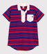 Girls' Striped Short-Sleeved Cotton Dress