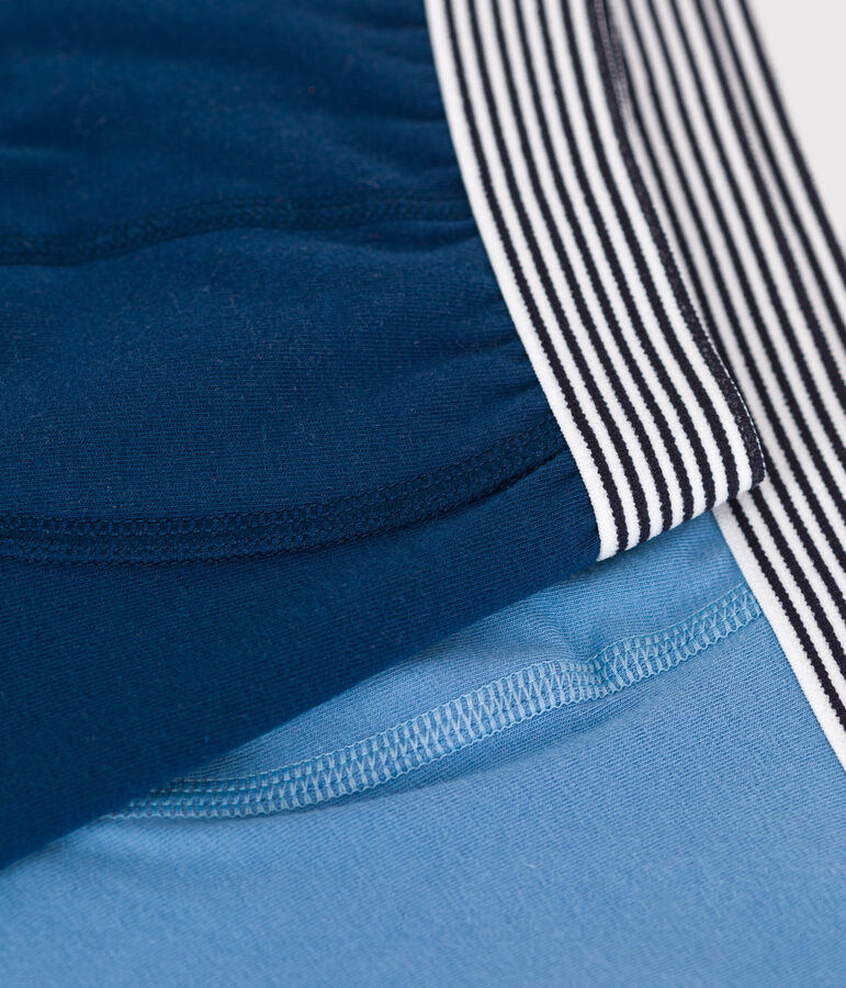 Children's plain cotton and elastane boxers - 2-pack multicolor