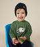 Babies' long sleeved T-shirt in fine jersey PALMERAIE green
