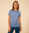 Women's Iconic Cotton Round Neck T-Shirt BEACH blue