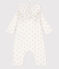 Babies' Quilted Cotton Hooded Jumpsuit MARSHMALLOW white/MULTICO white