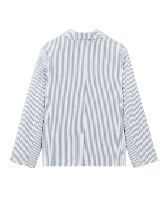 Boys' Jacket FONTAINE blue/MARSHMALLOW white