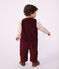 Babies' plain long corduroy jumpsuit TRUFFE