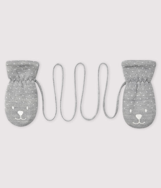 Baby's unisex fleece-lined mittens SUBWAY CHINE grey
