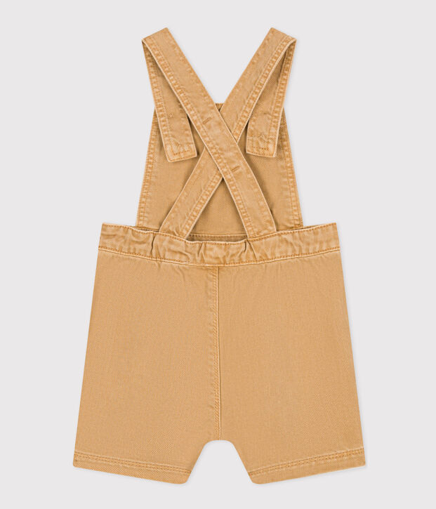 Babies' Colourful Denim Dungaree Shorts beige