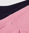 Pack of 2 children's plain cotton tights pink/blue