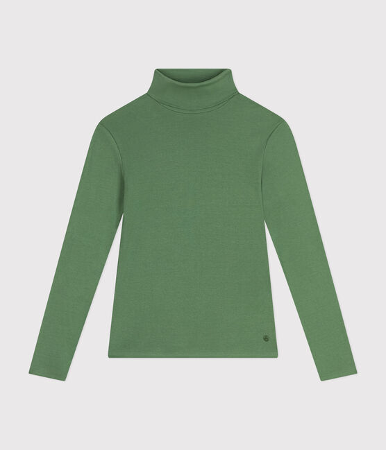 Women's The Iconic rollneck cotton T-shirt PALMERAIE green