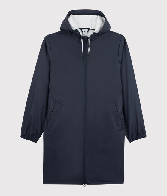 Unisex Long Light Recycled Fabric Raincoat SMOKING blue