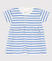 Babies' Fleece Dress/Bodysuit MARSHMALLOW white/PERSE blue