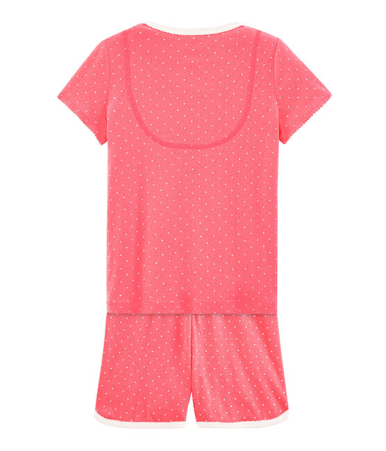Girls' short Pyjamas CUPCAKE pink/ECUME CN white