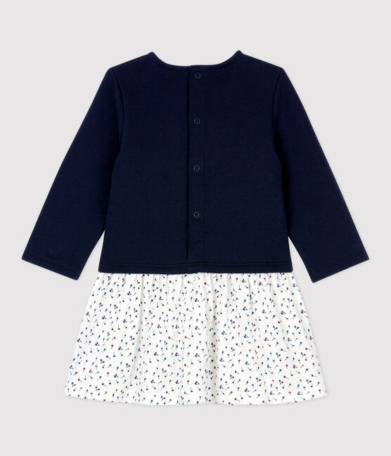 Babies' Quilted Dress SMOKING blue/MULTICO white