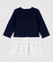 Babies' Quilted Dress SMOKING blue/MULTICO white