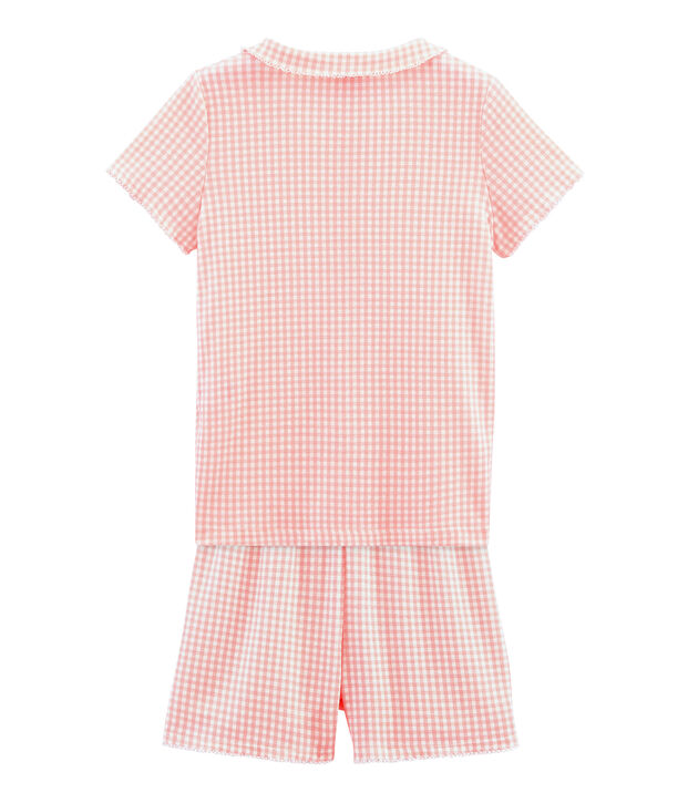Girls' short Pyjamas white/pink
