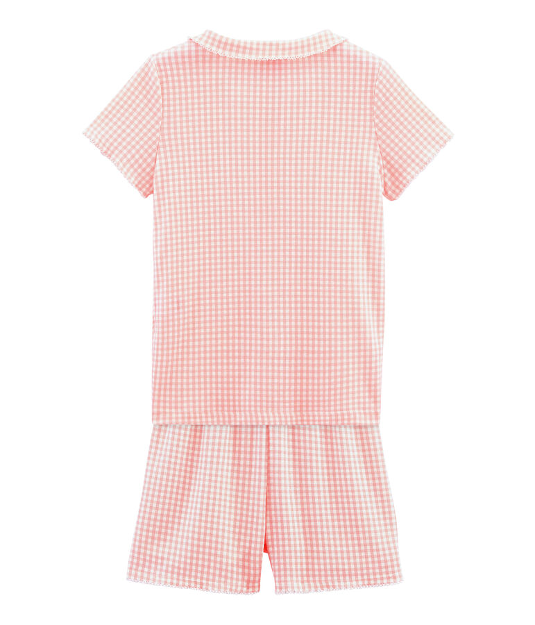Girls' short Pyjamas white/pink