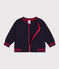 Babies' Thick Jersey Baseball Jacket SMOKING blue