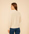 Women's Fisherman's Rib Cotton Cardigan AVALANCHE Ecru