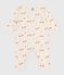 Babies' horse-print cotton footless pyjama suit MILK /MULTICO