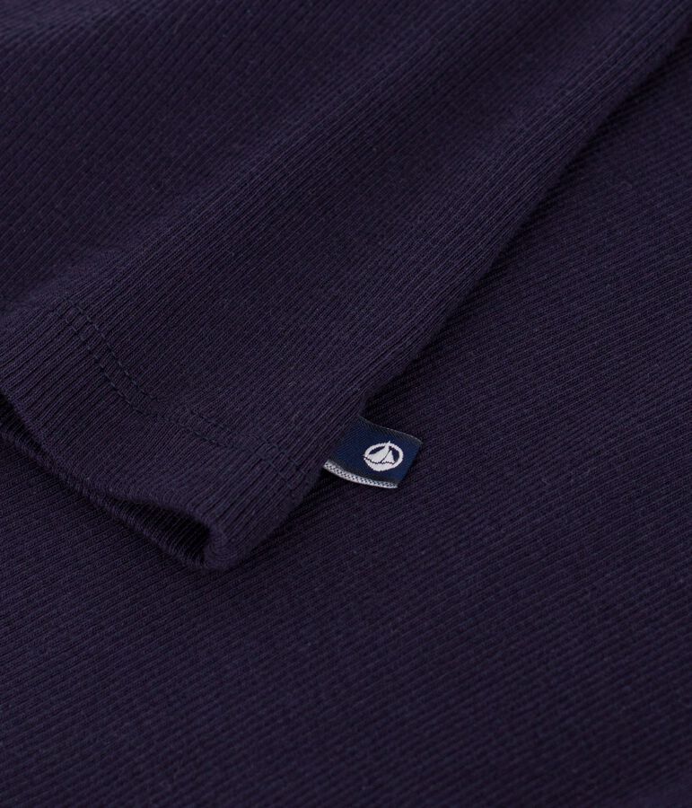 Women's short-sleeved plain cotton T-shirt blue