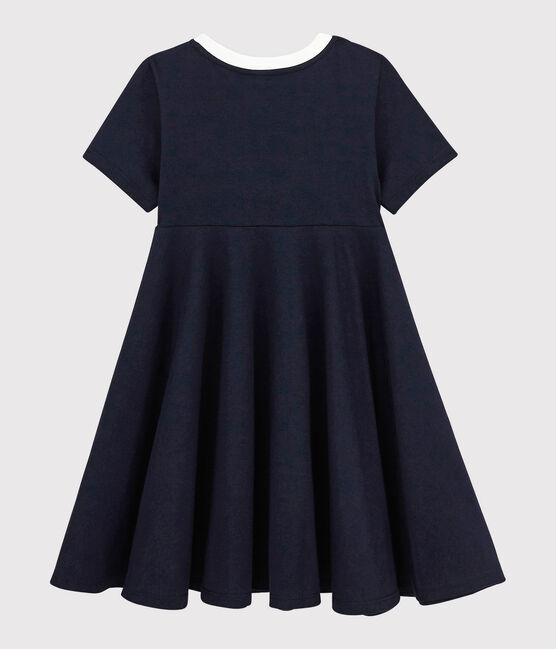 Girls' Short-Sleeved Jersey Dress SMOKING blue