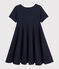 Girls' Short-Sleeved Jersey Dress SMOKING blue