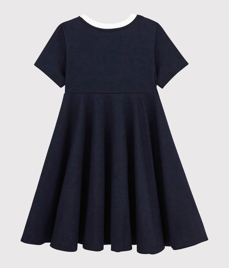 Girls' Short-Sleeved Jersey Dress blue