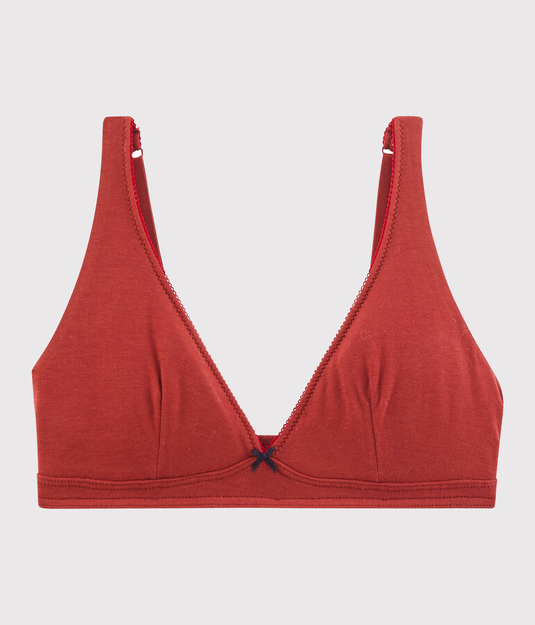 Women's extra fine jersey bra brown