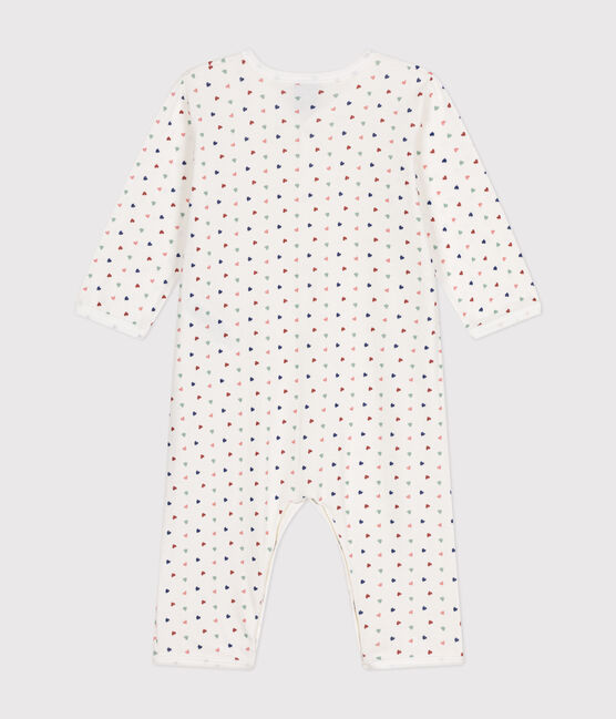 Babies' Footless Cotton Pyjamas MARSHMALLOW blue/INCOGNITO