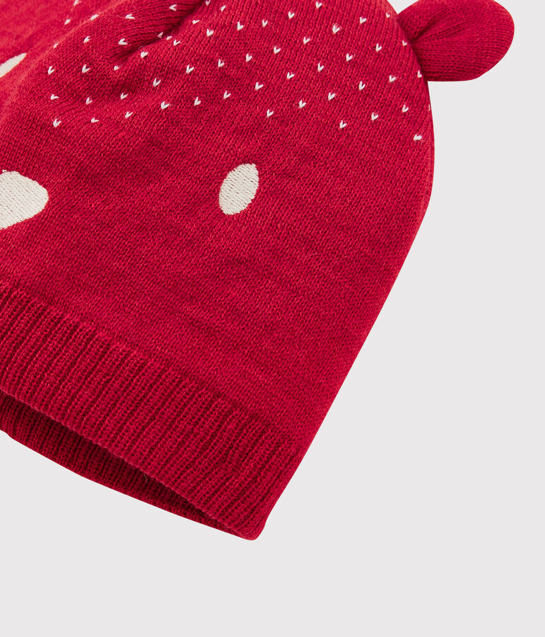 Babies' Knitted Hat red
