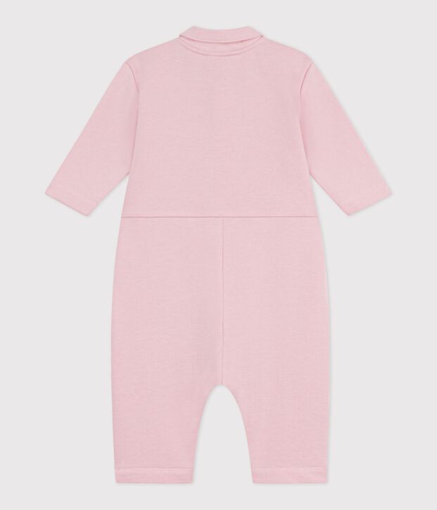 Babies' long, plain overall-style cotton playsuit JOLI