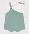 Newborn babies' set with dungarees and a body embroidered in plain cotton PAUL green