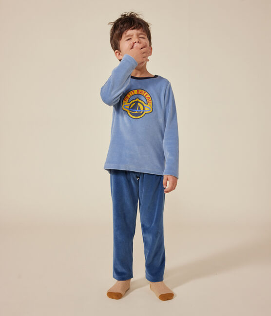Children's plain velour pyjamas INCOGNITO /BEACH
