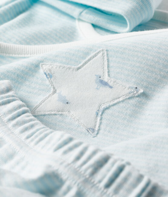 Babies' Ribbed Clothing - 3-Piece Set AMANDIER green/MARSHMALLOW white