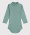 Babies' Long-Sleeved Roll Neck Cotton Bodysuit PAUL green