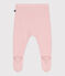 Babies' trousers in a wool and cotton knit JOLI pink