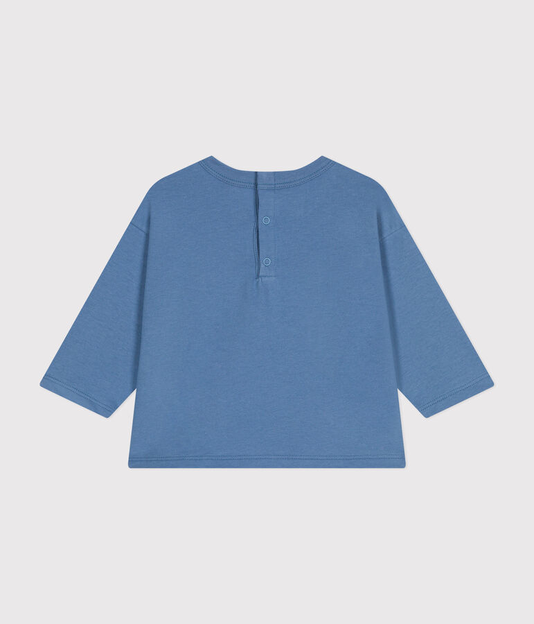 Babies' long sleeved T-shirt in fine jersey blue