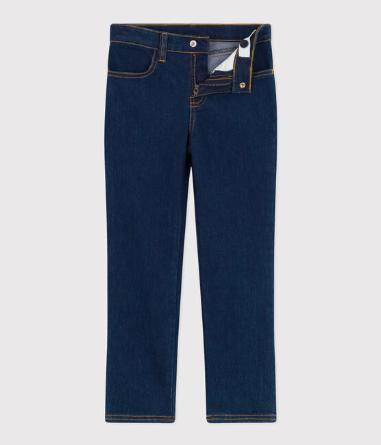 Girls' slim denim trousers DENIM BRUT blue