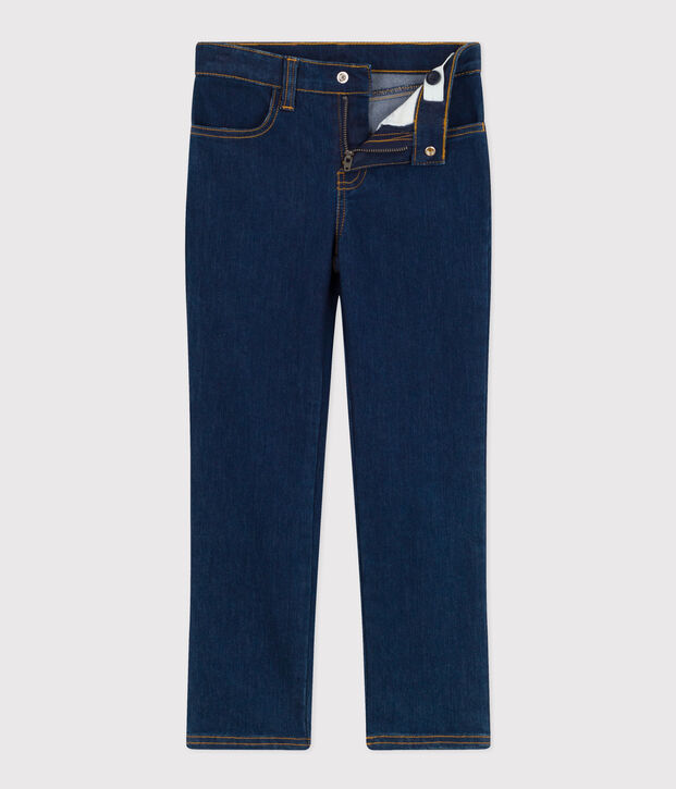 Girls' slim denim trousers blue