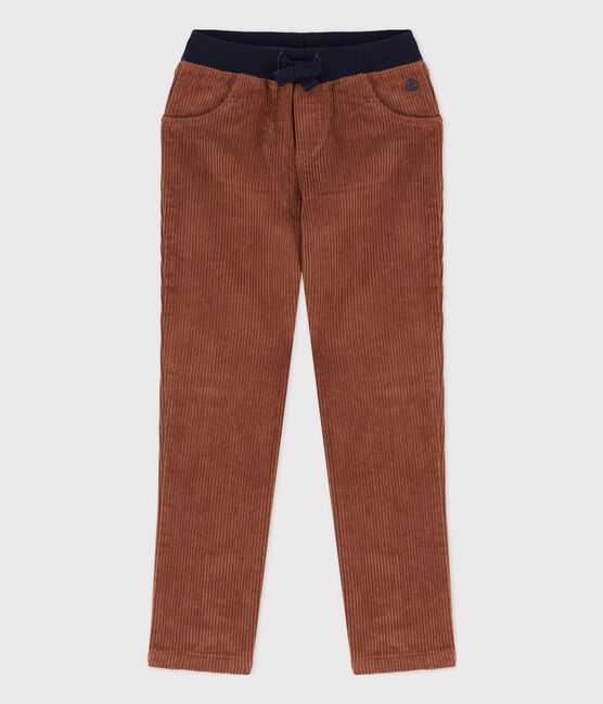Boys' Regular Corduroy Trousers CINA brown