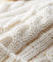 Girls' Woolly Hat MARSHMALLOW white/OR yellow