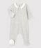 Babies' Organic Cotton Sleepsuit BELUGA CHINE grey