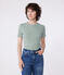 Women's iconic striped cotton T-Shirt PALMERAIE /MARSHMALLOW