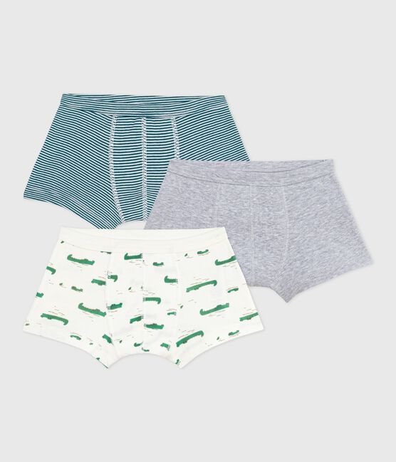Pack of children's printed cotton boxers with covered waistbands variante 1