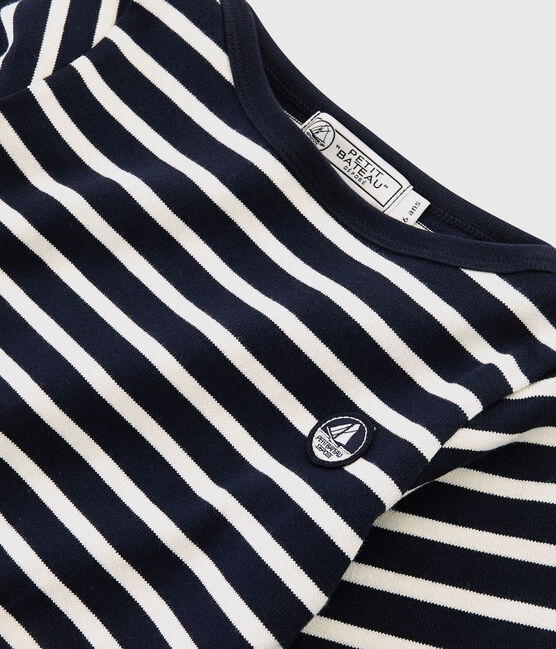 Unisex Jersey Breton Top SMOKING blue/MARSHMALLOW white